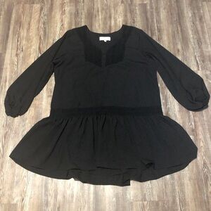 Textile Elisabeth & James Dress Women's XXL Black Lace Long Sleeve Goth